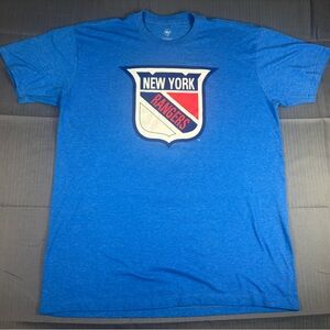 ’47 Brand New York Rangers T-Shirt Blue – NHL Hockey Fan Tee (Men’s Large)